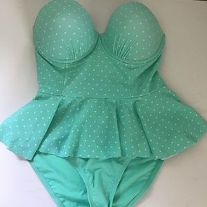 Xhilaration retro cute peplum bikini - mint